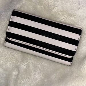 Kut From The Kloth Black White Striped Wallet